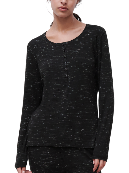 Femilet Sallie Loungewear Top, Heather Black, Heather Black