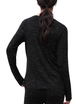 Femilet Sallie Loungewear Top, Heather Black - view 2, Heather Black