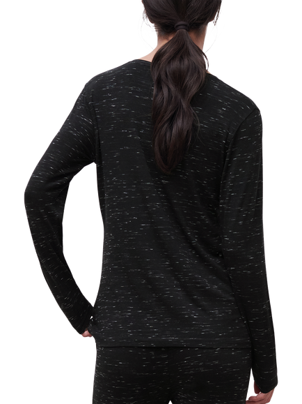 Femilet Sallie Loungewear Top, Heather Black - view 2, Heather Black
