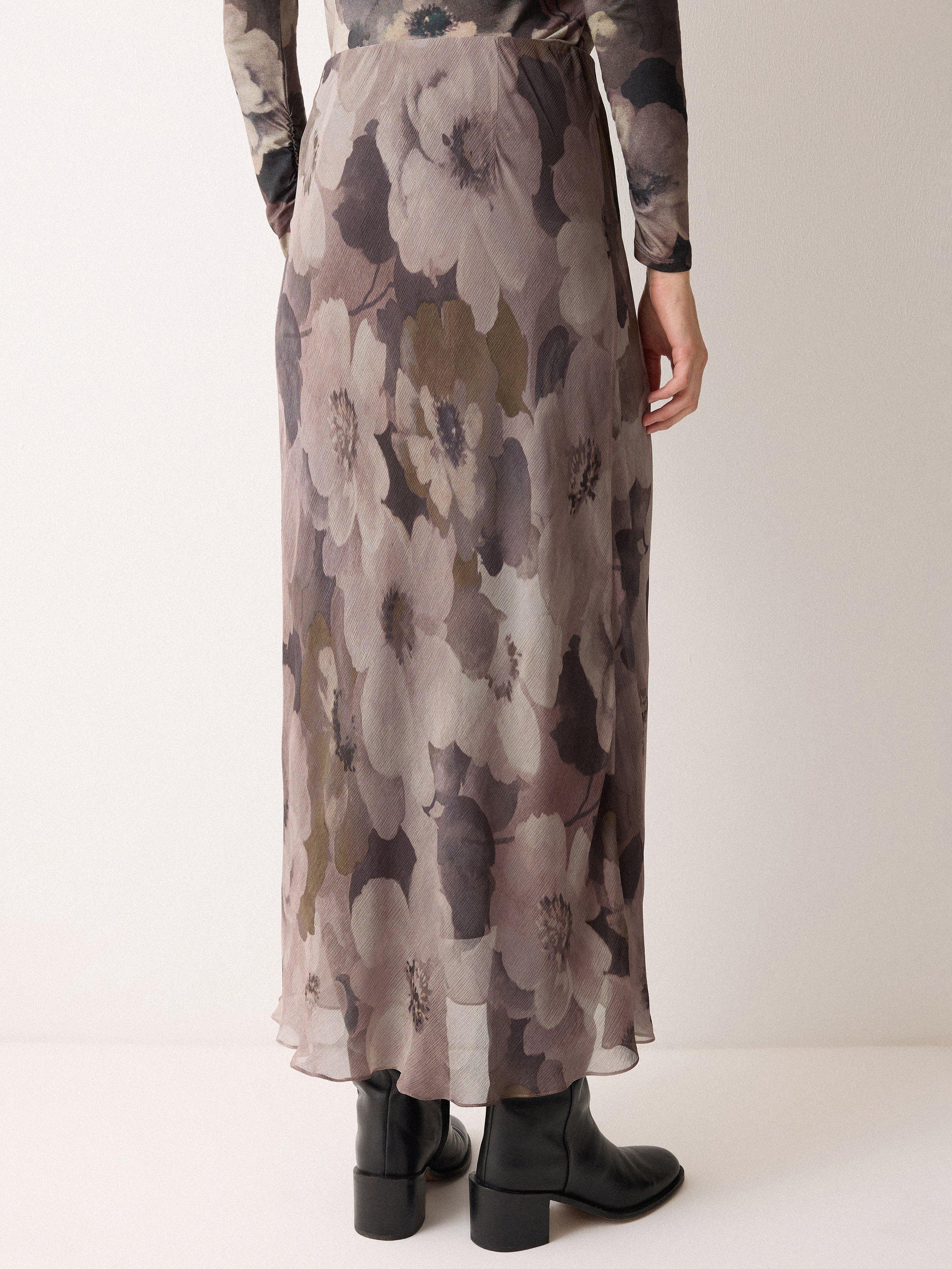 Product image 2 of 5, which shows Jigsaw Antique Floral Midi Skirt, Purple/Multi, 16