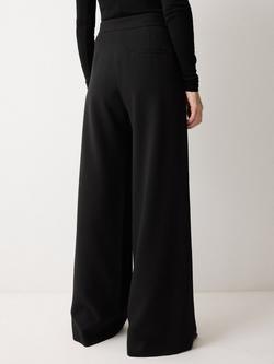 Jigsaw Modern Crepe Wide Leg Trousers, Black - view 2, Black
