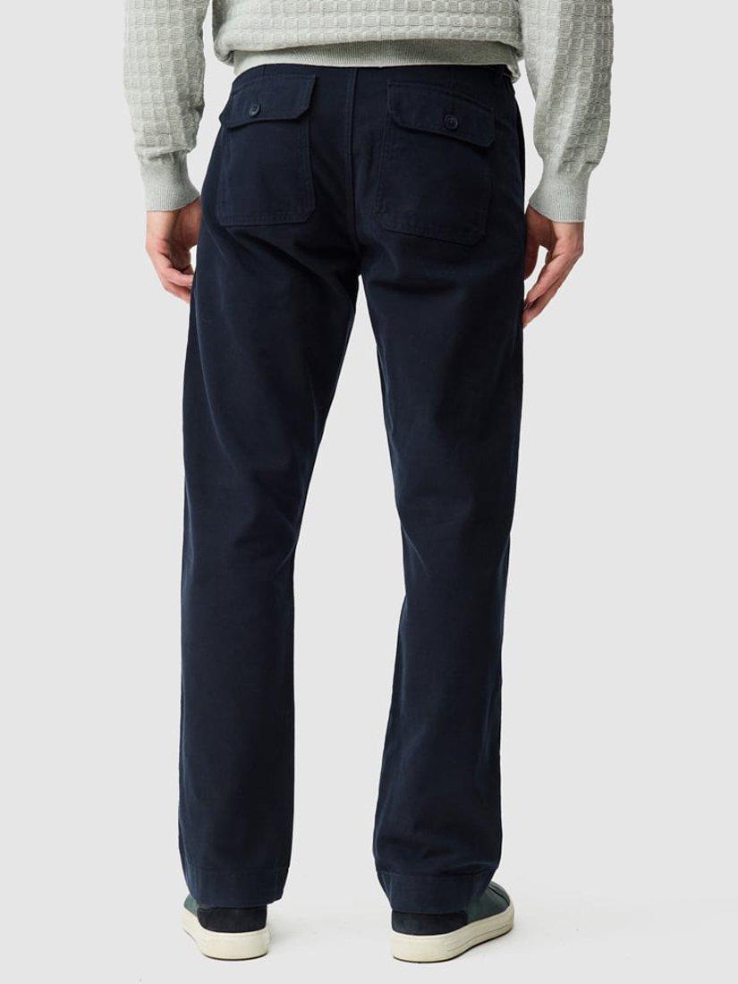 Product image 3 of 6, which shows Rodd & Gunn Clyde Relaxed Fit Trousers, Navy, 28R