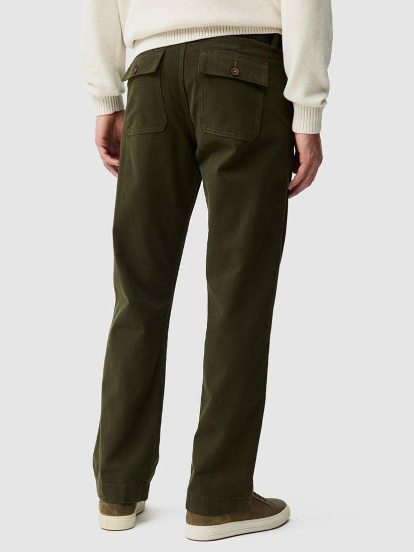 Product image 3 of 6, which shows Rodd & Gunn Clyde Relaxed Fit Trousers, Olive, 28R
