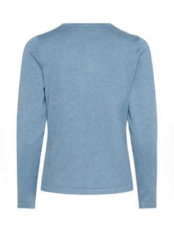 Saint Tropez Jemma Crew Neck Cardigan, Blue Shadow Melange - view 2, Blue Shadow Melange