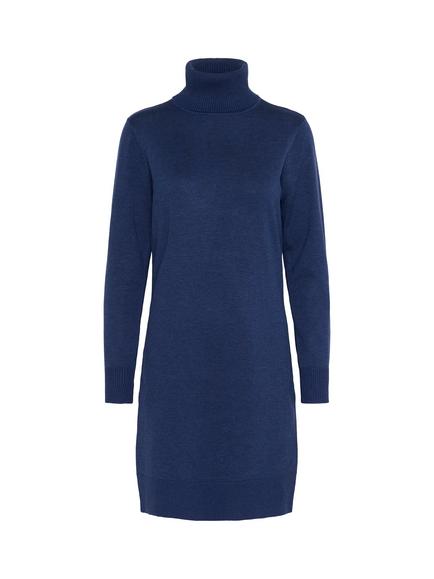 Saint Tropez Mila Roll Neck Jumper Dress, Pageant Blue Melange, Pageant Blue Melange