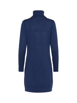 Saint Tropez Mila Roll Neck Jumper Dress, Pageant Blue Melange - view 2, Pageant Blue Melange