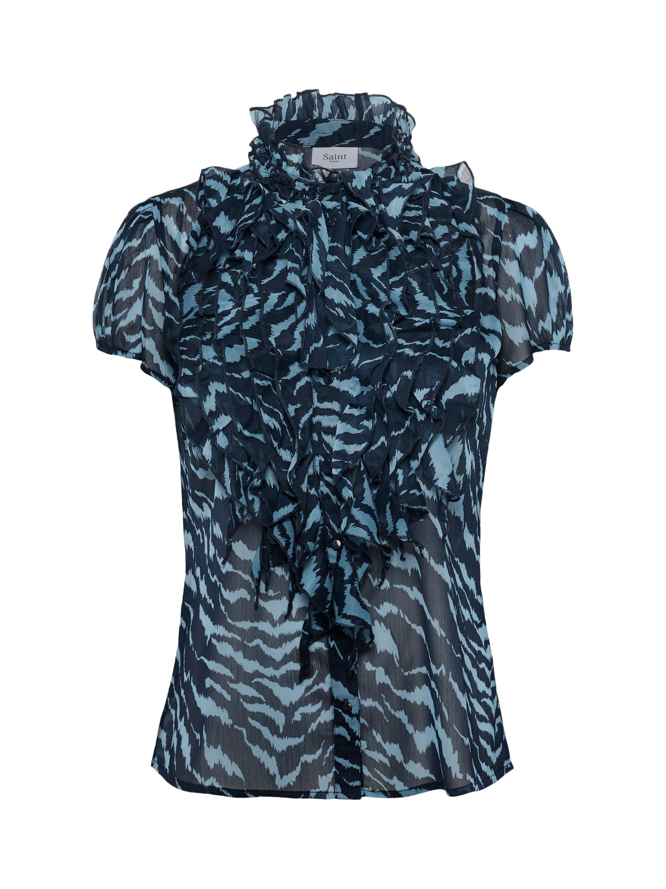 Product image 5 of 6, which shows Saint Tropez Lilja Crinkle Top, Pageant Blue, XS