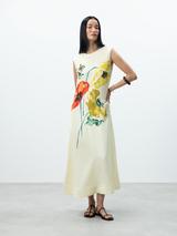 John Lewis Floral Print Sleeveless Column Maxi Dress, Poppy Placement