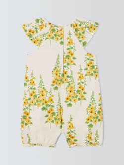 John Lewis Heirloom Collection Baby Floral Romper, Yellow - view 2, Yellow