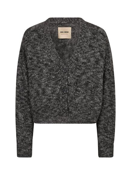 MOS MOSH Zela V-Neck Wide Knit Alpaca Blend Cardigan, Phantom