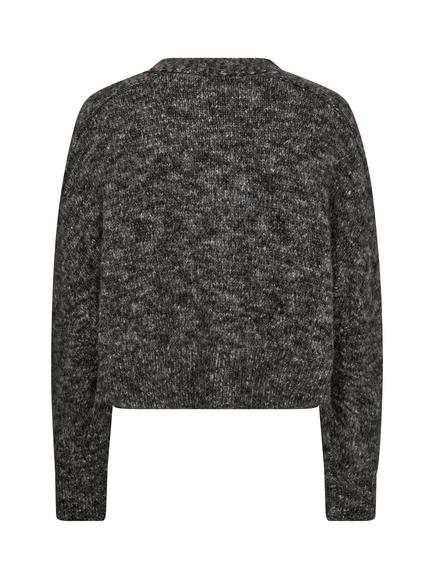 MOS MOSH Zela V-Neck Wide Knit Alpaca Blend Cardigan - view 2, Phantom