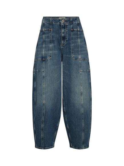 MOS MOSH Rosy Galleon Barrel Fit Denim Jeans, Vintage Blue