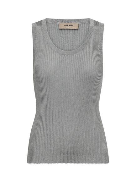 MOS MOSH Relena Imanja Knit Vest Top, Silver