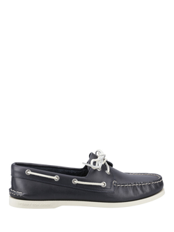Sperry Authentic Original Leather 2 Eye Boat Shoes, Navy, Navy