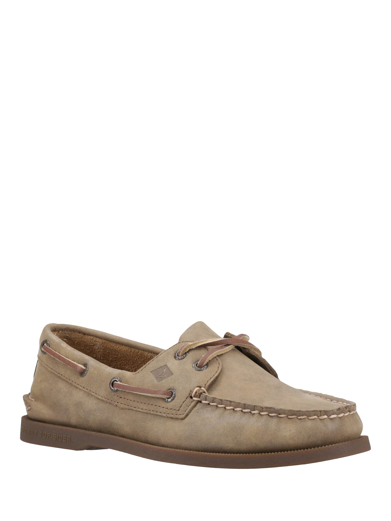 Product image 2 of 4, which shows Sperry Authentic Original Leather 1 Eye Boat Shoes, Tan, 6