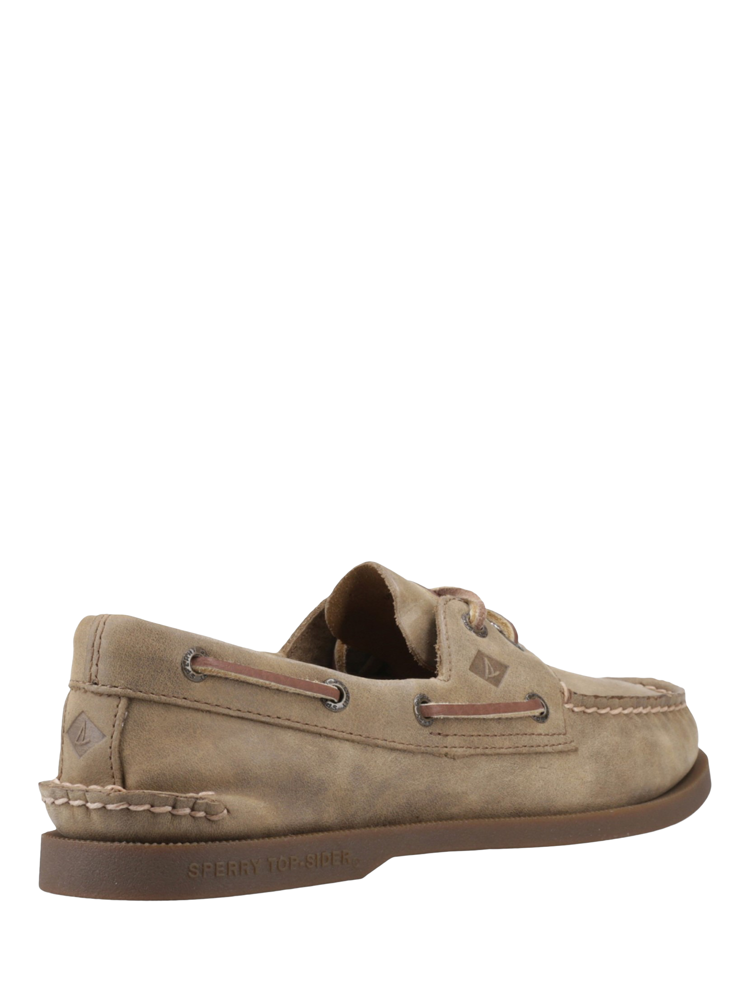 Product image 3 of 4, which shows Sperry Authentic Original Leather 1 Eye Boat Shoes, Tan, 6