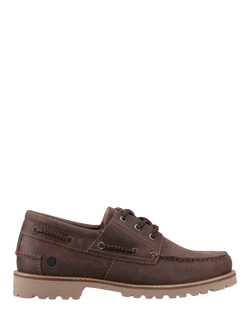 Sperry Houston Leather Lace-Up Boat Shoes, Brown, Brown
