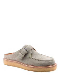 Sperry Captain Oxford Crepe Mules, Moss - view 2, Moss