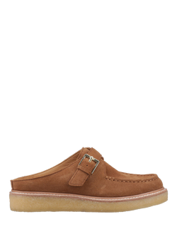 Sperry Captain Oxford Crepe Mules, Tan, Tan