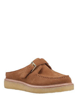 Sperry Captain Oxford Crepe Mules, Tan - view 2, Tan