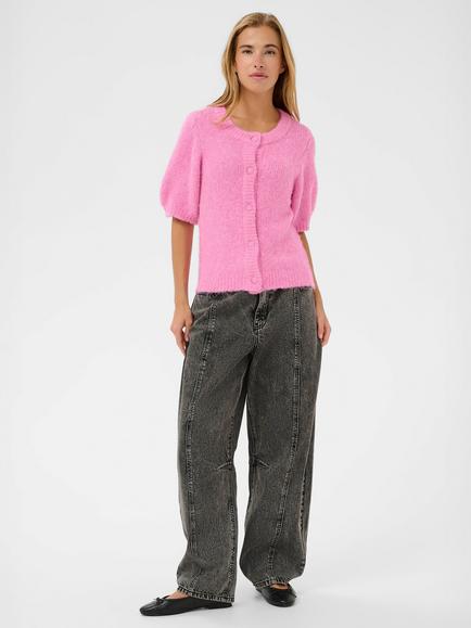 KAFFE Ross Barrel Leg Jeans - view 2, Dark Grey Wash
