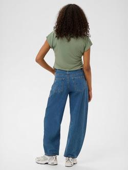 KAFFE Ross Barrel Leg Jeans - view 2, Mid Blue