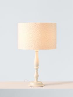 John Lewis Ameena Boucle Cylinder Lampshade, White