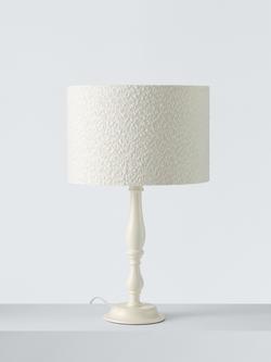 John Lewis Ameena Boucle Cylinder Lampshade - view 2, White