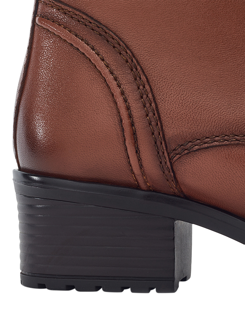 Product image 3 of 4, which shows Moda in Pelle Baker Leather Block Heel Boots, Tan, 3