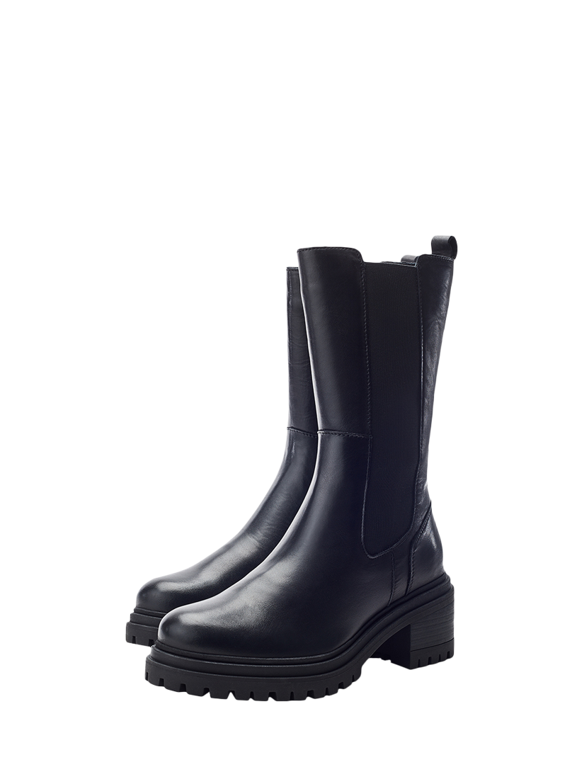 Product image 2 of 4, which shows Moda in Pelle Geelia Leather Calf Boots, Black, 3