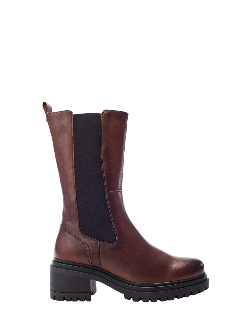 Product image 1 of 4, which shows Moda in Pelle Geelia Leather Calf Boots, Tan, 3
