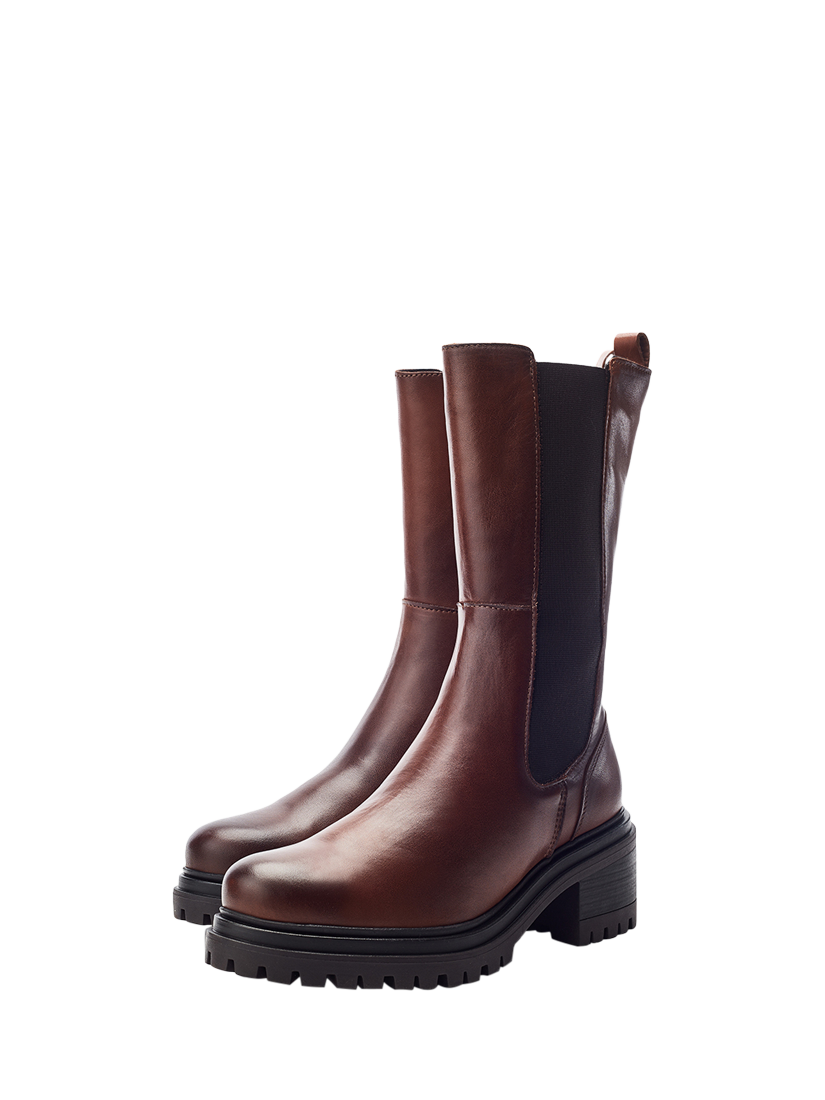 Product image 2 of 4, which shows Moda in Pelle Geelia Leather Calf Boots, Tan, 3
