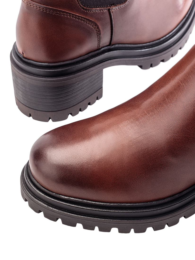 Product image 3 of 4, which shows Moda in Pelle Geelia Leather Calf Boots, Tan, 3