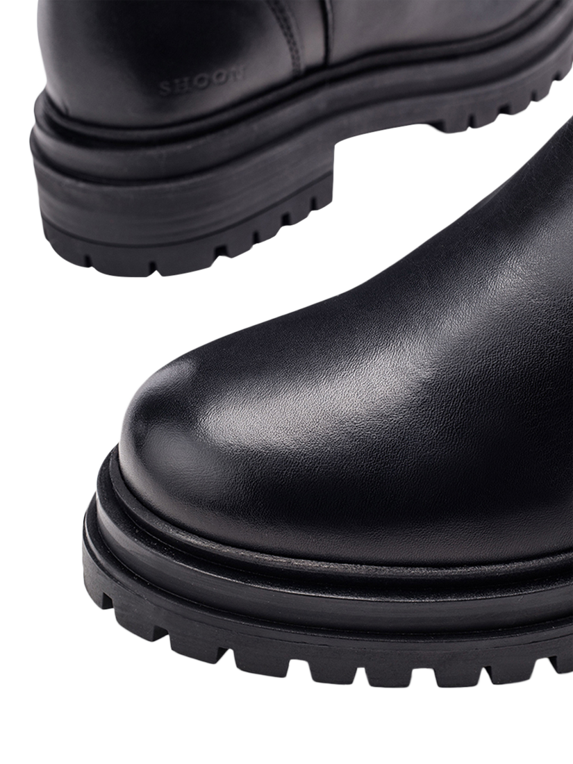 Product image 3 of 4, which shows Moda in Pelle Shoon Giiia Leather Knee High Boots, Black, 3