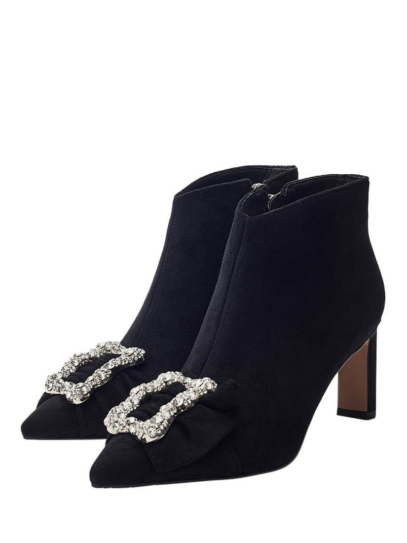 Product image 2 of 4, which shows Moda in Pelle Quinlain Suede Effect Ankle Boots, Black, 3