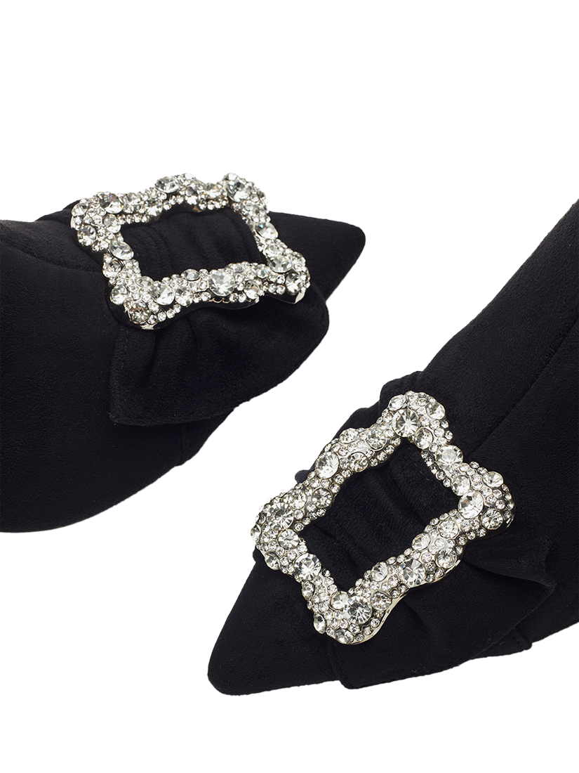 Product image 4 of 4, which shows Moda in Pelle Quinlain Suede Effect Ankle Boots, Black, 3