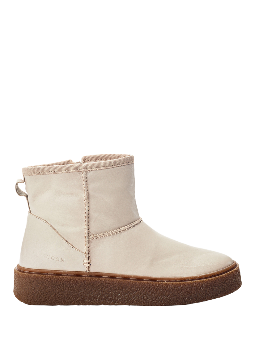Product image 1 of 4, which shows Moda in Pelle Shoon Immy Leather Ankle Boots, Beige, 3