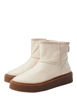Moda in Pelle Shoon Immy Leather Ankle Boots, Beige - view 2, Beige