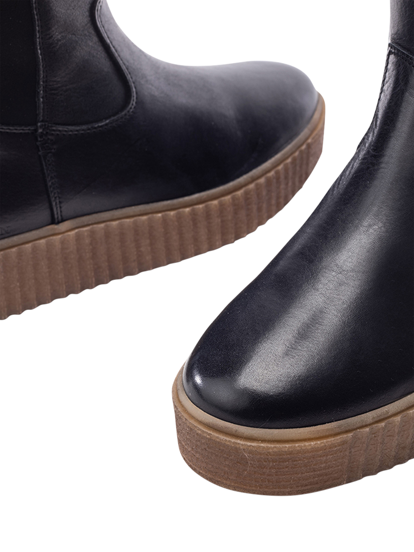 Product image 3 of 4, which shows Moda in Pelle Shoon Indi Leather Knee High Boots, Black, 3