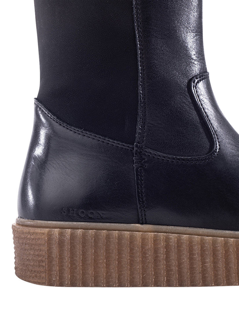 Product image 4 of 4, which shows Moda in Pelle Shoon Indi Leather Knee High Boots, Black, 3