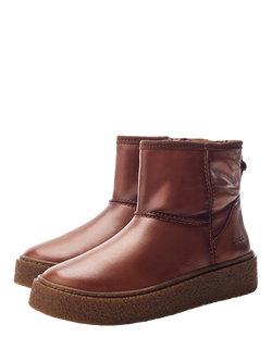 Moda in Pelle Shoon Immy Leather Ankle Boots, Dark Tan - view 2, Dark Tan