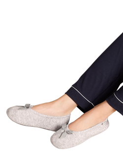 totes Terry Ballerina Slippers - view 2, Grey