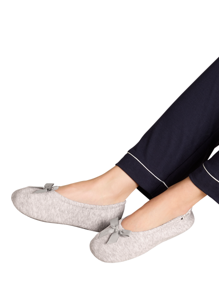totes Terry Ballerina Slippers - view 2, Grey