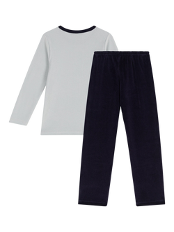 Petit Bateau Kids' Cotton Polar Bear Pyjama Set - view 2, Soir/Co2