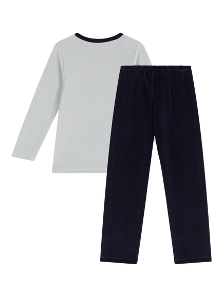 Petit Bateau Kids' Cotton Polar Bear Pyjama Set - view 2, Soir/Co2