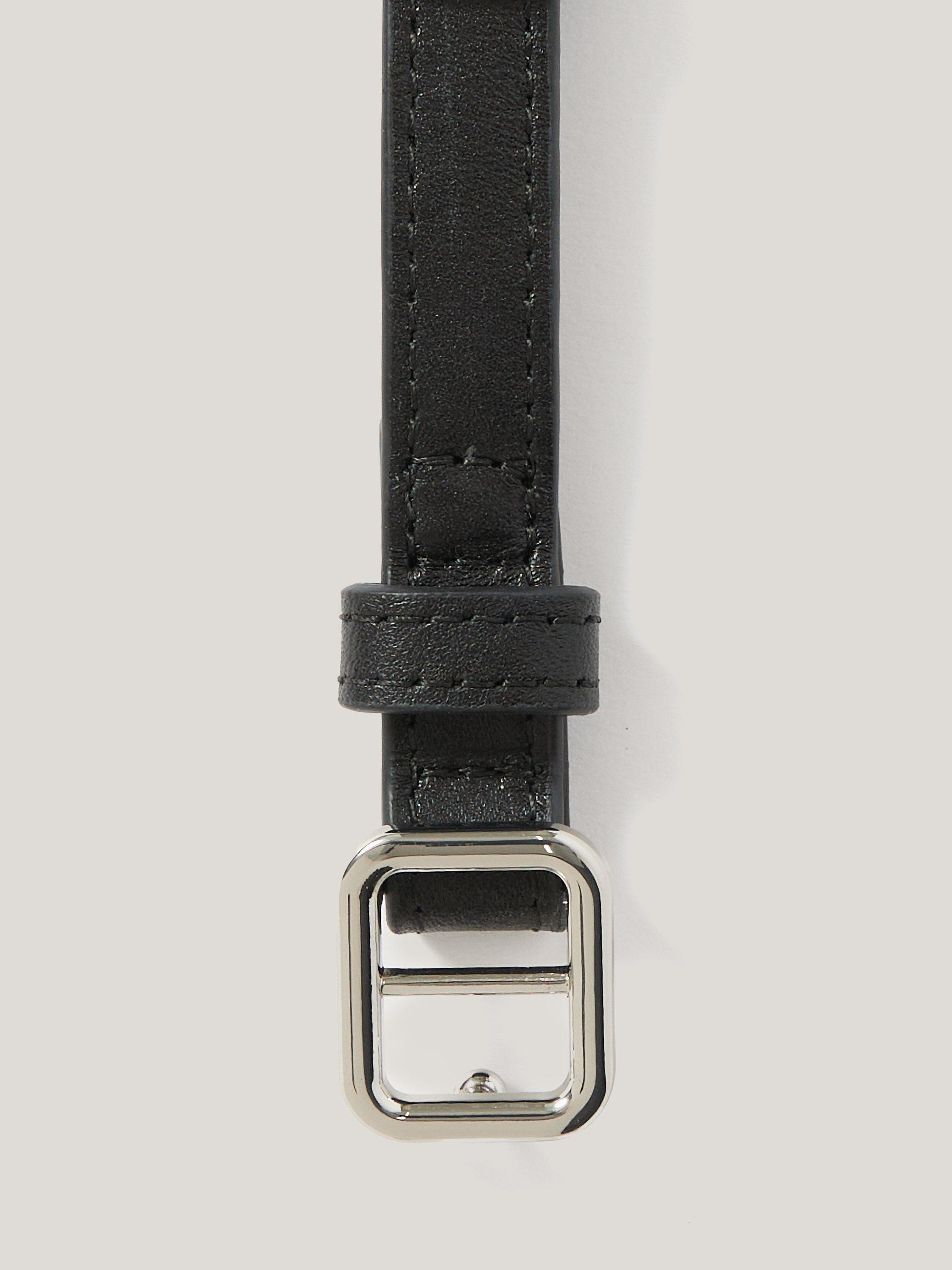 Product image 3 of 4, which shows Jigsaw Super Skinny Leather Belt, Black, M