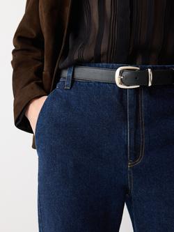 Jigsaw Western Pure Leather Belt, Black - view 2, Black