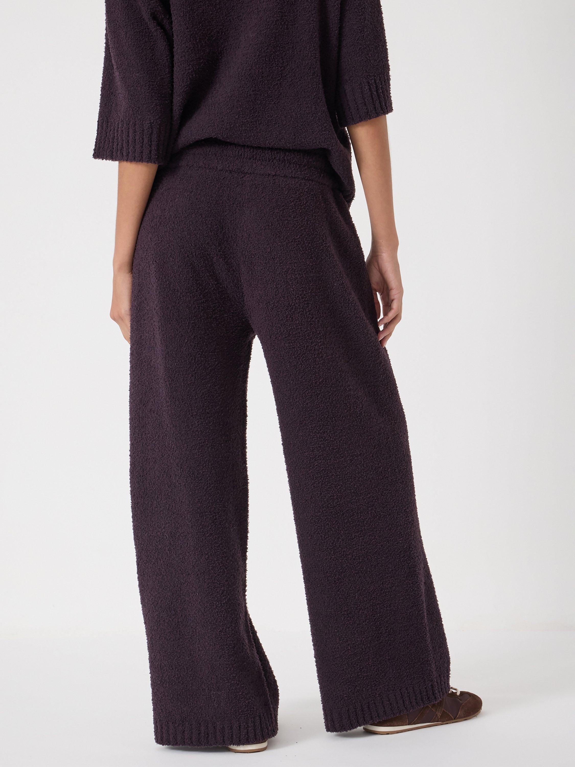 Product image 3 of 4, which shows HUSH Lux Super Soft Pyjama Bottoms, Plum Purple, XS-S