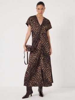 HUSH Grace Air Flow Leopard Print Maxi Dress, Brown/Multi, Brown/Multi