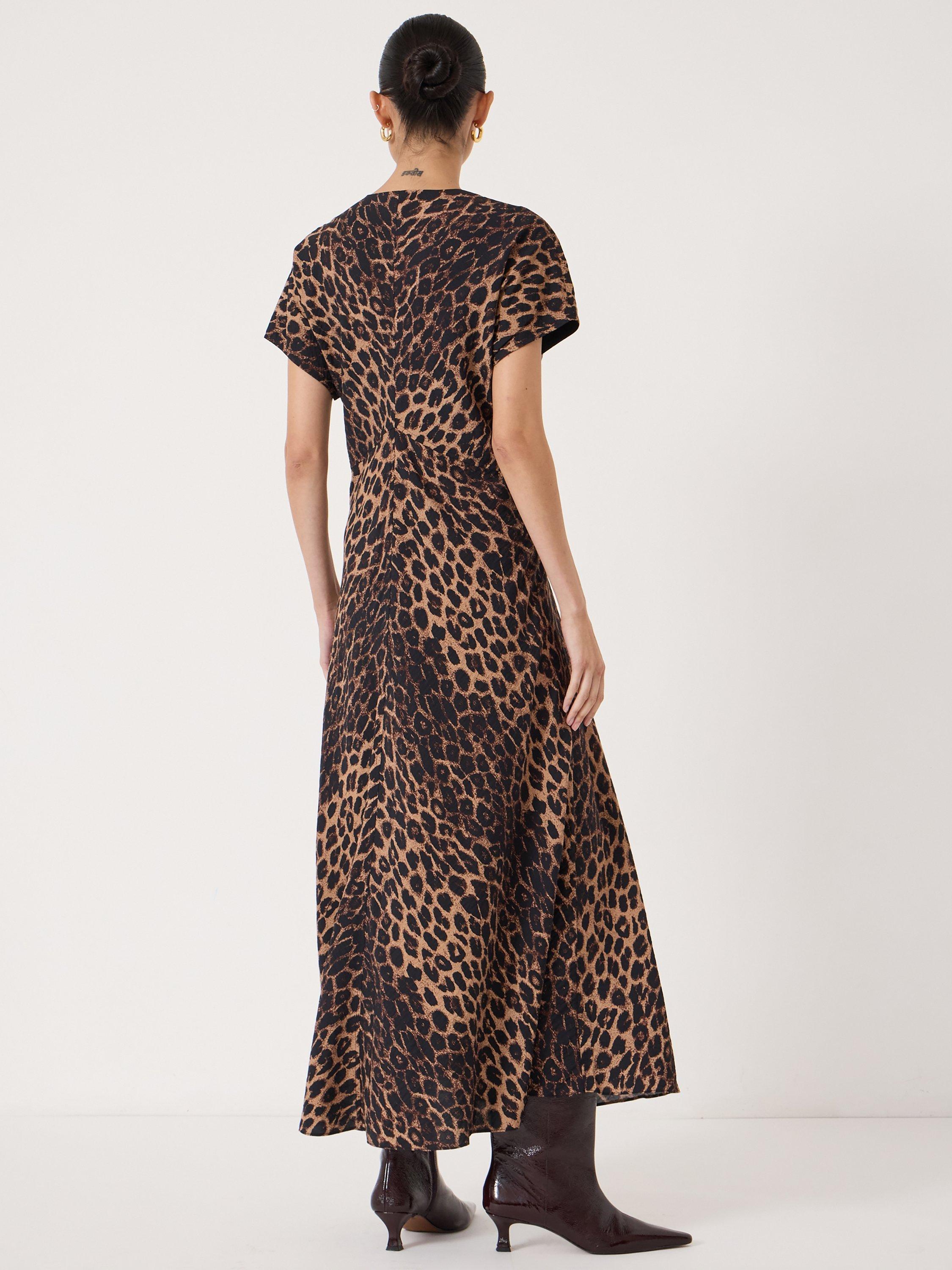Product image 3 of 4, which shows HUSH Grace Air Flow Leopard Print Maxi Dress, Brown/Multi, 10